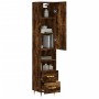 Aparador de madera contrachapada roble ahumado 34,5x34x180 cm de vidaXL, Aparadores - Ref: Foro24-3198902, Precio: 102,34 €, ...
