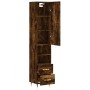 Aparador de madera contrachapada roble ahumado 34,5x34x180 cm de vidaXL, Aparadores - Ref: Foro24-3198902, Precio: 102,34 €, ...
