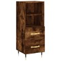 Aparador de madera contrachapada roble ahumado 34,5x34x180 cm de vidaXL, Aparadores - Ref: Foro24-3198902, Precio: 102,34 €, ...