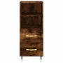 Aparador de madera contrachapada roble ahumado 34,5x34x180 cm de vidaXL, Aparadores - Ref: Foro24-3198902, Precio: 102,34 €, ...