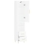 Aparador alto madera contrachapada blanco brillo 34,5x34x180 cm de vidaXL, Aparadores - Ref: Foro24-3198907, Precio: 111,74 €...