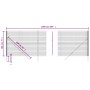 Cerca de alambre de acero galvanizado gris antracita 1,8x10 m de vidaXL, Paneles de vallas - Ref: Foro24-154213, Precio: 112,...