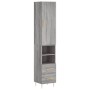 Aparador alto madera contrachapada gris Sonoma 34,5x34x180 cm de vidaXL, Aparadores - Ref: Foro24-3198911, Precio: 105,06 €, ...