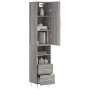 Aparador alto madera contrachapada gris Sonoma 34,5x34x180 cm de vidaXL, Aparadores - Ref: Foro24-3198911, Precio: 105,06 €, ...