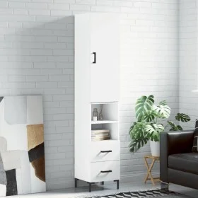Tall white plywood sideboard 34.5x34x180 cm by vidaXL, Sideboards - Ref: Foro24-3198913, Price: 109,49 €, Discount: %