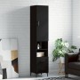 Aparador de madera contrachapada negro 34,5x34x180 cm de vidaXL, Aparadores - Ref: Foro24-3198914, Precio: 113,27 €, Descuent...