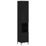 Aparador de madera contrachapada negro 34,5x34x180 cm de vidaXL, Aparadores - Ref: Foro24-3198914, Precio: 113,27 €, Descuent...