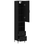 Aparador de madera contrachapada negro 34,5x34x180 cm de vidaXL, Aparadores - Ref: Foro24-3198914, Precio: 113,27 €, Descuent...