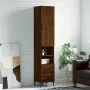 Aparador alto madera contrachapada roble marrón 34,5x34x180 cm de vidaXL, Aparadores - Ref: Foro24-3198920, Precio: 106,61 €,...