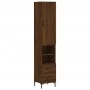 Aparador alto madera contrachapada roble marrón 34,5x34x180 cm de vidaXL, Aparadores - Ref: Foro24-3198920, Precio: 106,61 €,...