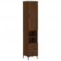 Aparador alto madera contrachapada roble marrón 34,5x34x180 cm de vidaXL, Aparadores - Ref: Foro24-3198920, Precio: 107,74 €,...