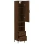Aparador alto madera contrachapada roble marrón 34,5x34x180 cm de vidaXL, Aparadores - Ref: Foro24-3198920, Precio: 106,61 €,...