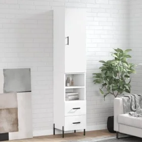 Aparador alto madera contrachapada blanco 34,5x34x180 cm de vidaXL, Aparadores - Ref: Foro24-3198921, Precio: 121,34 €, Descu...