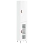 Aparador alto madera contrachapada blanco brillo 34,5x34x180 cm de vidaXL, Aparadores - Ref: Foro24-3199019, Precio: 104,68 €...
