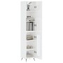 Aparador alto madera contrachapada blanco brillo 34,5x34x180 cm de vidaXL, Aparadores - Ref: Foro24-3199019, Precio: 104,68 €...