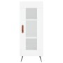 Aparador alto madera contrachapada blanco brillo 34,5x34x180 cm de vidaXL, Aparadores - Ref: Foro24-3199019, Precio: 104,68 €...