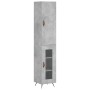 Aparador de madera contrachapada gris hormigón 34,5x34x180 cm de vidaXL, Aparadores - Ref: Foro24-3199021, Precio: 97,77 €, D...
