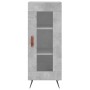 Aparador de madera contrachapada gris hormigón 34,5x34x180 cm de vidaXL, Aparadores - Ref: Foro24-3199021, Precio: 97,77 €, D...