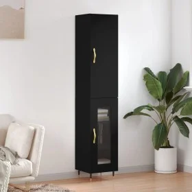 Black plywood sideboard 34.5x34x180 cm by vidaXL, Sideboards - Ref: Foro24-3199026, Price: 96,99 €, Discount: %