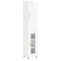 Aparador alto madera contrachapada blanco brillo 34,5x34x180 cm de vidaXL, Aparadores - Ref: Foro24-3199027, Precio: 104,58 €...