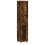 Aparador de madera contrachapada roble ahumado 34,5x34x180 cm de vidaXL, Aparadores - Ref: Foro24-3199030, Precio: 95,54 €, D...