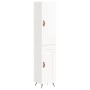 Aparador alto madera contrachapada blanco brillo 34,5x34x180 cm de vidaXL, Aparadores - Ref: Foro24-3199083, Precio: 103,85 €...