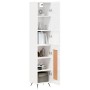 Aparador alto madera contrachapada blanco brillo 34,5x34x180 cm de vidaXL, Aparadores - Ref: Foro24-3199083, Precio: 103,85 €...