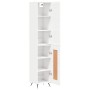 Aparador alto madera contrachapada blanco brillo 34,5x34x180 cm de vidaXL, Aparadores - Ref: Foro24-3199083, Precio: 103,85 €...