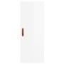 Aparador alto madera contrachapada blanco brillo 34,5x34x180 cm de vidaXL, Aparadores - Ref: Foro24-3199083, Precio: 103,85 €...