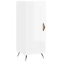 Aparador alto madera contrachapada blanco brillo 34,5x34x180 cm de vidaXL, Aparadores - Ref: Foro24-3199083, Precio: 103,85 €...