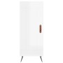 Aparador alto madera contrachapada blanco brillo 34,5x34x180 cm de vidaXL, Aparadores - Ref: Foro24-3199083, Precio: 103,85 €...
