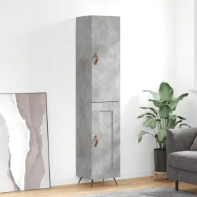 Gray concrete plywood sideboard 34.5x34x180 cm by vidaXL, Sideboards - Ref: Foro24-3199085, Price: 95,57 €, Discount: %