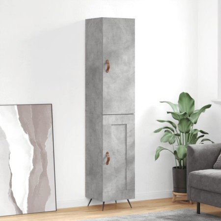 Aparador de madera contrachapada gris hormigón 34,5x34x180 cm de vidaXL, Aparadores - Ref: Foro24-3199085, Precio: 96,73 €, D...