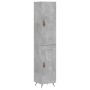 Aparador de madera contrachapada gris hormigón 34,5x34x180 cm de vidaXL, Aparadores - Ref: Foro24-3199085, Precio: 96,73 €, D...