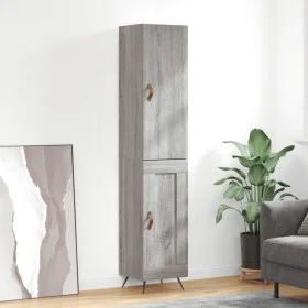 Tall gray Sonoma plywood sideboard 34.5x34x180 cm by vidaXL, Sideboards - Ref: Foro24-3199087, Price: 99,51 €, Discount: %