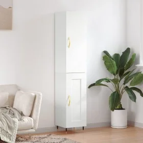 Aparador alto madera contrachapada blanco 34,5x34x180 cm de vidaXL, Aparadores - Ref: Foro24-3199089, Precio: 96,98 €, Descue...