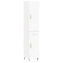 Aparador alto madera contrachapada blanco 34,5x34x180 cm de vidaXL, Aparadores - Ref: Foro24-3199089, Precio: 97,89 €, Descue...