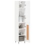 Aparador alto madera contrachapada blanco 34,5x34x180 cm de vidaXL, Aparadores - Ref: Foro24-3199089, Precio: 97,89 €, Descue...