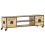 Mueble de TV de madera maciza de mango 130x30x39 cm de vidaXL, Muebles TV - Ref: Foro24-286377, Precio: 224,62 €, Descuento: %