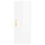 Aparador alto madera contrachapada blanco brillo 34,5x34x180 cm de vidaXL, Aparadores - Ref: Foro24-3199091, Precio: 105,05 €...