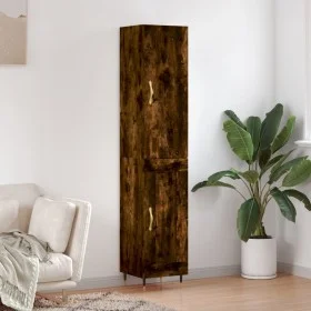 Aparador de madera contrachapada roble ahumado 34,5x34x180 cm von vidaXL, Sideboards - Ref: Foro24-3199094, Preis: 95,78 €, R...