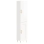 Aparador alto madera contrachapada blanco brillo 34,5x34x180 cm de vidaXL, Aparadores - Ref: Foro24-3199099, Precio: 103,78 €...