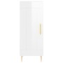 Aparador alto madera contrachapada blanco brillo 34,5x34x180 cm de vidaXL, Aparadores - Ref: Foro24-3199099, Precio: 103,78 €...