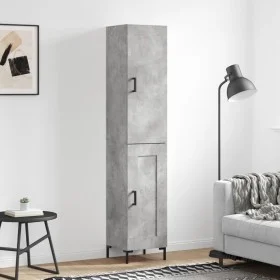 Aparador de madera contrachapada gris hormigón 34,5x34x180 cm de vidaXL, Aparadores - Ref: Foro24-3199109, Precio: 96,13 €, D...