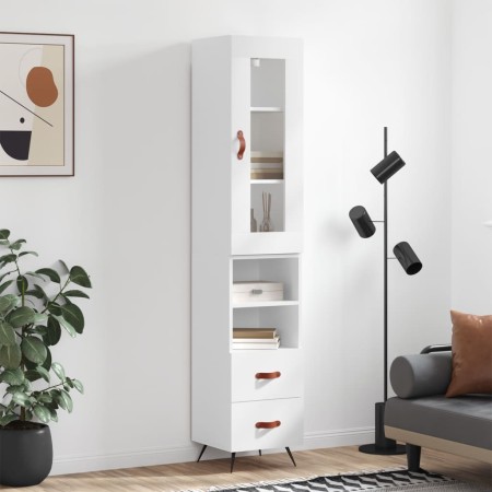 Aparador alto madera contrachapada blanco 34,5x34x180 cm de vidaXL, Aparadores - Ref: Foro24-3199273, Precio: 109,20 €, Descu...
