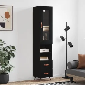 Black plywood sideboard 34.5x34x180 cm by vidaXL, Sideboards - Ref: Foro24-3199274, Price: 107,38 €, Discount: %