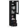 Aparador de madera contrachapada negro 34,5x34x180 cm de vidaXL, Aparadores - Ref: Foro24-3199274, Precio: 108,94 €, Descuent...