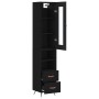Aparador de madera contrachapada negro 34,5x34x180 cm de vidaXL, Aparadores - Ref: Foro24-3199274, Precio: 108,94 €, Descuent...