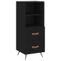 Aparador de madera contrachapada negro 34,5x34x180 cm de vidaXL, Aparadores - Ref: Foro24-3199274, Precio: 108,94 €, Descuent...