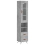 Aparador de madera contrachapada gris hormigón 34,5x34x180 cm de vidaXL, Aparadores - Ref: Foro24-3199277, Precio: 107,18 €, ...